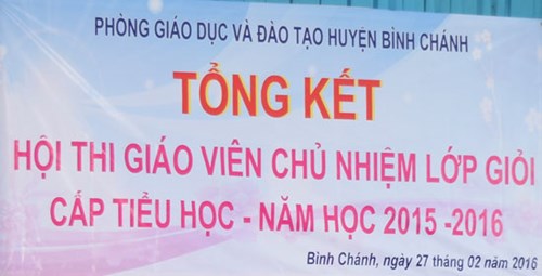 Tổng kết Hội thi giáo viên chủ nhiệm lớp giỏi cấp tiểu học năm học 2015 - 2016